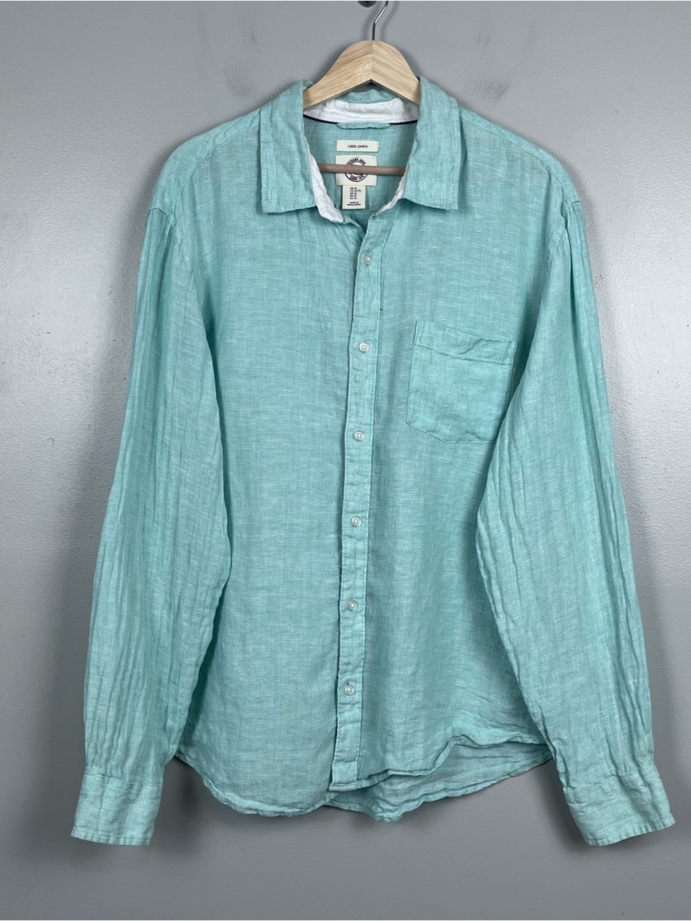 Panama Jack Men's 100% Linen Long Sleeve Button Down Shirt Size XL Beach, Cruise